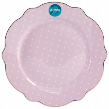 Talerzyk talerz deserowy porcelanowy Altom Design Natalie Pink 21 cm