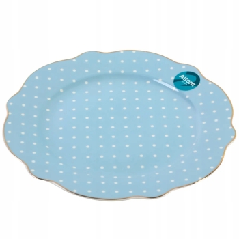 Talerzyk talerz deserowy porcelanowy Altom Design Natalie Blue błękit 21 cm