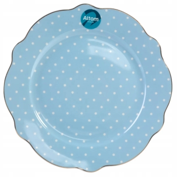 Talerzyk talerz deserowy porcelanowy Altom Design Natalie Blue błękit 21 cm