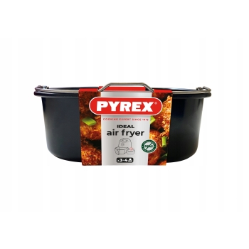 Koszyk pojemnik metalowy z uchwytem do AIR FRYER 22x21 cm PYREX kwadratowy