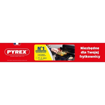 Koszyk pojemnik metalowy z uchwytem do AIR FRYER 22x21 cm PYREX kwadratowy