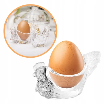 szklany Kieliszek na jajko Kurka do jaj Altom Design podstawka na jajko