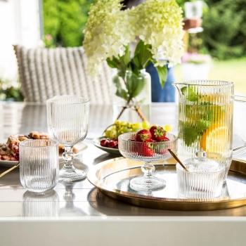 Szklanka do napojów PROSTA Selena ryflowana w prążki 300 ml 1 szt