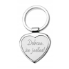Brelok zawieszka z Grawerem Z TWOIM NAPISEM do kluczy Serce PREZENT Logo