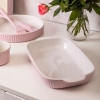 Naczynie ceramiczne do piekarnika błękitne z uchwytami Fusion Pink 36,5cm