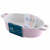 Naczynie ceramiczne do piekarnika błękitne z uchwytami Fusion Pink 27x15cm
