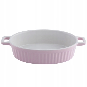 Naczynie ceramiczne do piekarnika błękitne z uchwytami Fusion Pink 27x15cm