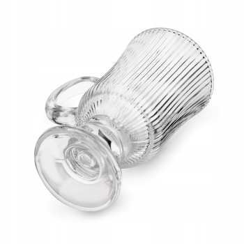 Szklanka do kawy Latte na Stopce 240ml 1szt ryflowana Anastazja prążki