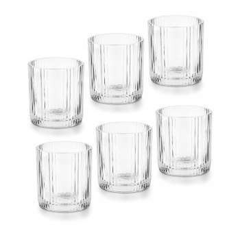 Szklanki do napojów drinków ryflowane Anastazja 320 ml Zestaw 6 szt