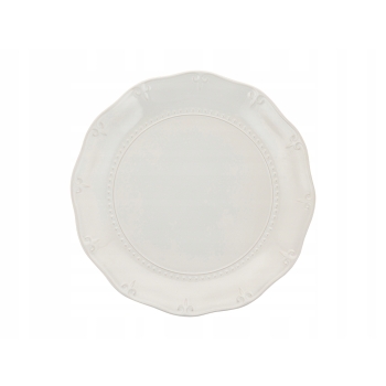 Talerz obiadowy ceramiczny płytki 26 cm Retro Etera kremowy