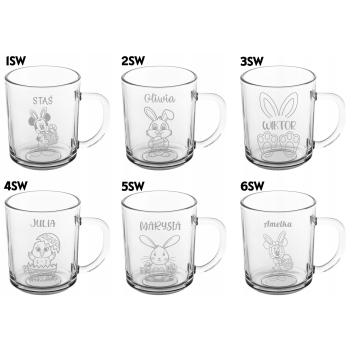 Kubek z grawerem dla dzieci Prezent na Wielkanoc dla Dziewczynek Twoje Imię