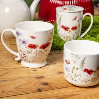 Filiżanka do kawy herbaty jumbo kubek Altom Design Kwitnąca Polana 480 ml