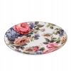 Talerz deserowy porcelanowy 20 cm Róża Kwiaty Kremowy