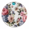 Talerz deserowy porcelanowy 20 cm Róża Kwiaty Kremowy