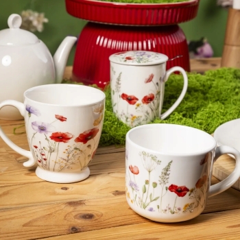 Kubek porcelanowy kwiaty Kwitnąca Polana 450 ml
