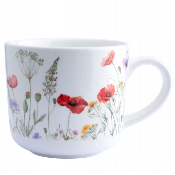 Kubek porcelanowy kwiaty Kwitnąca Polana 450 ml
