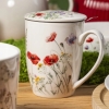 Kubek z zaparzaczem i pokrywką Kwitnąca Polana porcelanowy 350 ml