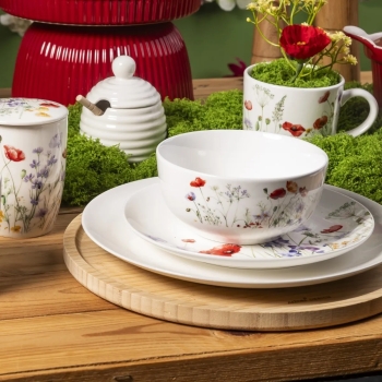 Miska salaterka porcelanowa 600 ml Altom Design Kwitnąca Polana 14 cm