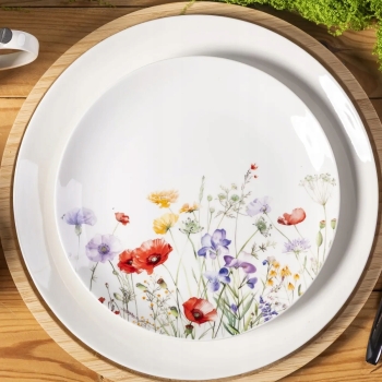 Talerzyk deserowy talerz porcelanowy Altom Design Kwitnąca Polana 21 cm