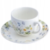 Filiżanka ze spodkiem do kawy herbaty porcelanowa Słoneczna Łąka 250 ml