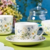 Filiżanka ze spodkiem do kawy herbaty porcelanowa Słoneczna Łąka 250 ml