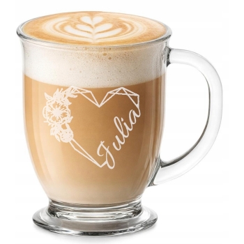 Szklany Kubek z grawerem Twój Tekst 440ml Prezent dla Niej Niego