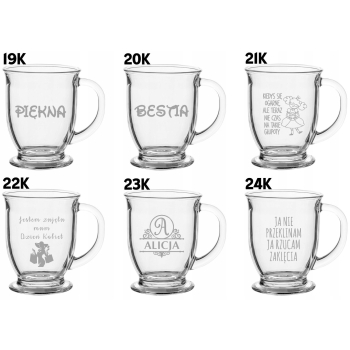 Zestaw 2 kubków z grawerem 440ml Twoje Imię Personalizowany Prezent Pudełko