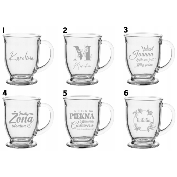 Zestaw 2 kubków z grawerem 440ml Twoje Imię Personalizowany Prezent Pudełko