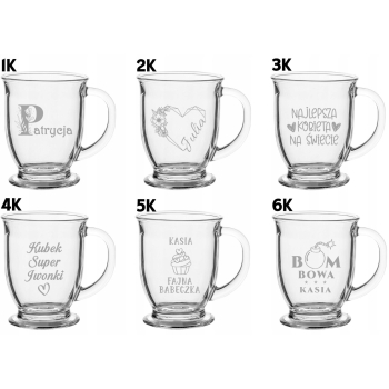 Zestaw 2 kubków z grawerem 440ml Twoje Imię Personalizowany Prezent Pudełko