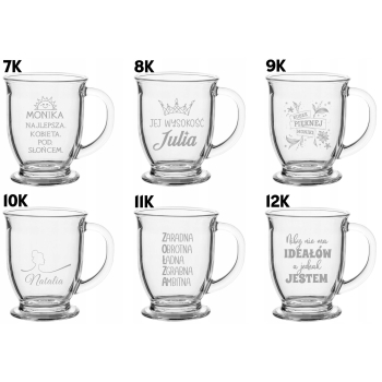 Zestaw 2 kubków z grawerem 440ml Twoje Imię Personalizowany Prezent Pudełko