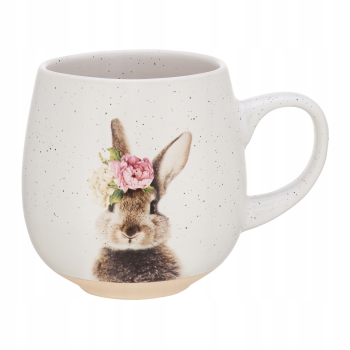 Kubek porcelanowy 480ml wiosenny Wielkanocny Zajączek Ambition Hopsa Kwiaty