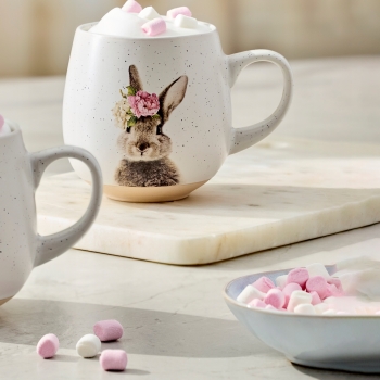 Kubek porcelanowy 480ml wiosenny Wielkanocny Zajączek Ambition Hopsa Kwiaty