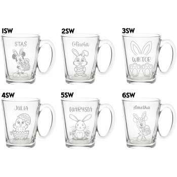 Kubek dla dzieci z grawerem Prezent dla Wielkanoc Różne bajki Twoje Imię