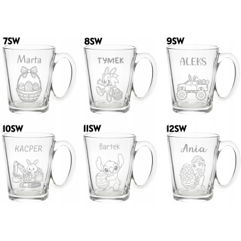 Kubek dla dzieci z grawerem Prezent dla Wielkanoc Różne bajki Twoje Imię