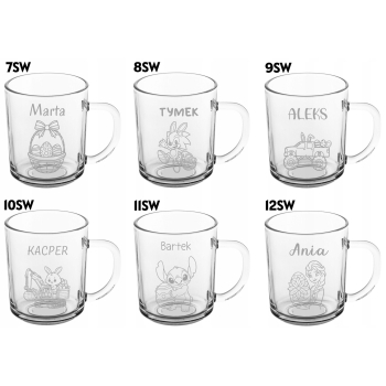 Kubek z grawerem dla dzieci Prezent na Wielkanoc dla Chłopców Twoje Imię