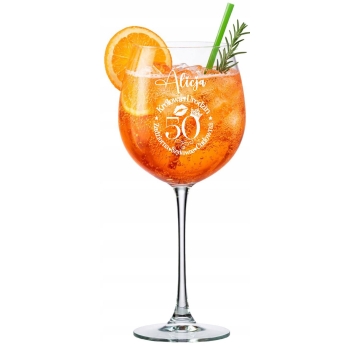 Mega Kieliszek XXL do Aperola Wina z Grawerem 860ml Prezent dla Dziewczyny