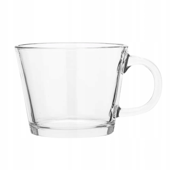 Kubek Szklany Szeroki Filiżanka do kawy i herbaty Sonia 400 ml 1 szt.