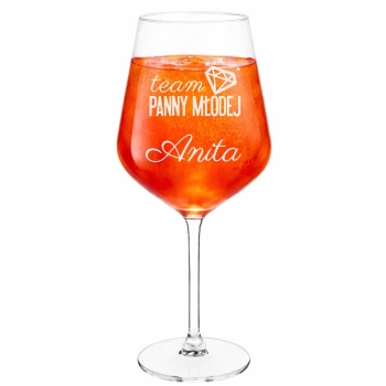 Kieliszek z grawerem do Wina Aperola DWUSTRONNY Wieczór Panieński 530ml