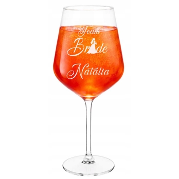 Kieliszek z grawerem do Wina Aperola DWUSTRONNY Wieczór Panieński 530ml