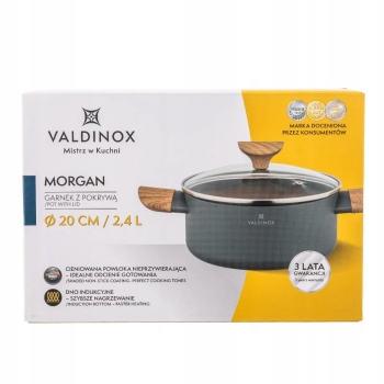 Garnek tradycyjny z pokrywą 20 cm Valdinox Morgan 2,4L