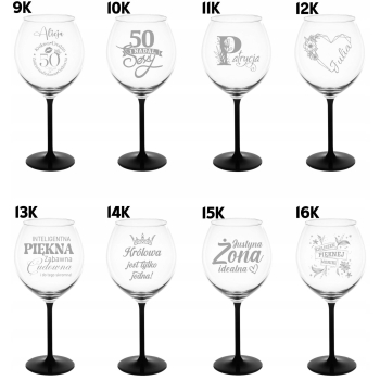 Kieliszek z grawerem do Wina Aperola DWUSTRONNY Wieczór Panieński 600ml