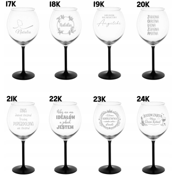 Kieliszek z grawerem do Wina Aperola DWUSTRONNY Wieczór Panieński 600ml