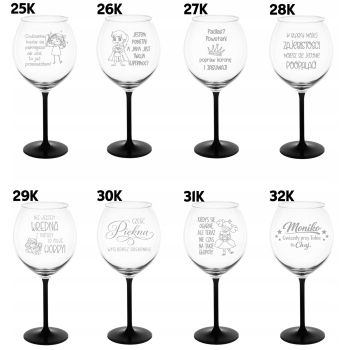 Kieliszek z grawerem do Wina Aperola DWUSTRONNY Wieczór Panieński 600ml