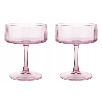 Kieliszki do martini prosecco szampana ryflowane prążki Finetta 300ml 2szt