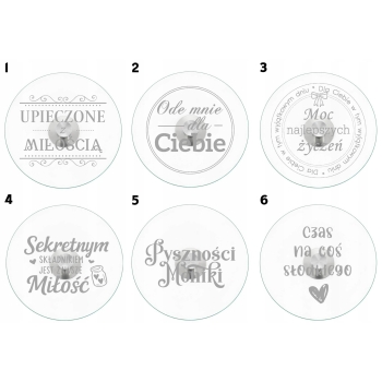 Szklana obrotowa patera z grawerem na ciasto tort Prezent Twój Napis