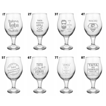 Szklanka Do Piwa na Nóżce 570ml Kufel z grawerem Prezent dla Niego