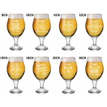 Kufel z grawerem Szklanka Do Piwa na Nóżce 570ml Pudełko Prezent dla Niego