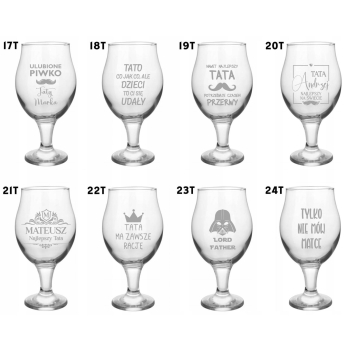 Kufel z grawerem Szklanka Do Piwa na Nóżce 570ml Pudełko Prezent dla Niego