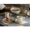 Filiżanka ze spodkiem ceramiczna do kawy 250ml Etera Florina kremowa