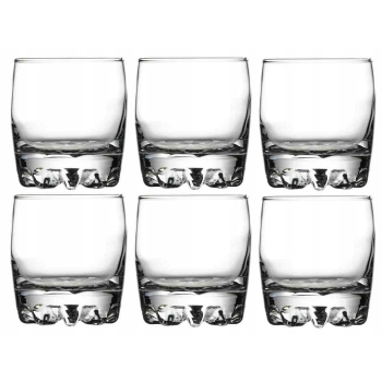 Niskie Szklanki do whisky drinków szkło Pasabahce 300 ml 6 szt.